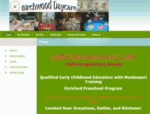 Tablet Screenshot of birchwooddaycare.com
